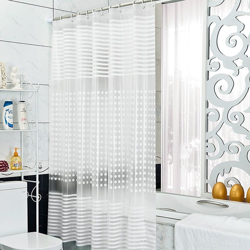 Riverbyland Translucent Shower Curtains Frosted 80 x 72 - Image 1